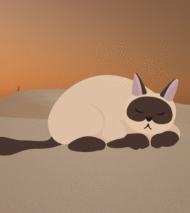 gato siamês ilustração